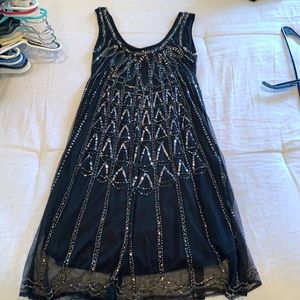 Black and Silver cocktail dress